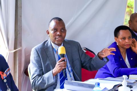 The Director Economic Affairs MoFPED, Mr, Moses Kaggwa during the addresses policy makers during the engagement of stakeholders on minimum requirements for Investment licensing.